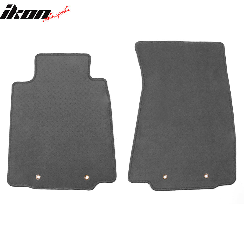 IKON MOTORSPORTS, Floor Mat Compatible With 2009-2019 Nissan 370Z, Factory Fitment Nylon Front Car Floor Mats Liner Carpets Replacement 2PCS