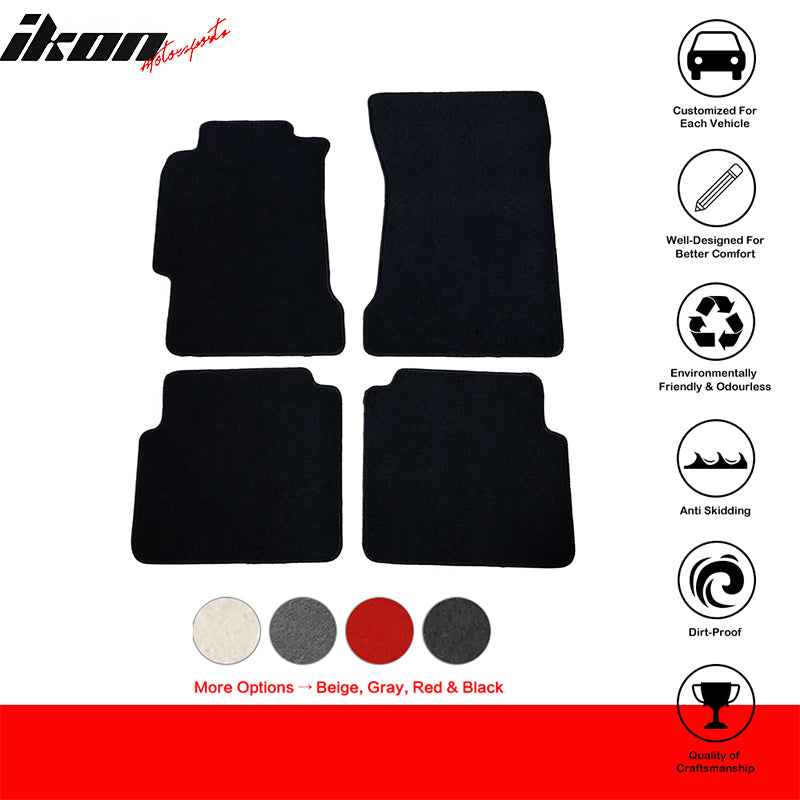 Car Floor Mat for 1997-1999 Acura CL Black Carpet 4PC Nylon