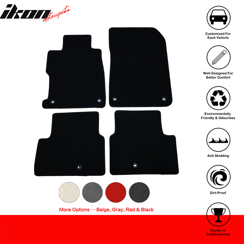 Car Floor Mat for 2013-2022 Acura ILX Black Front Rear  Nylon 4PC