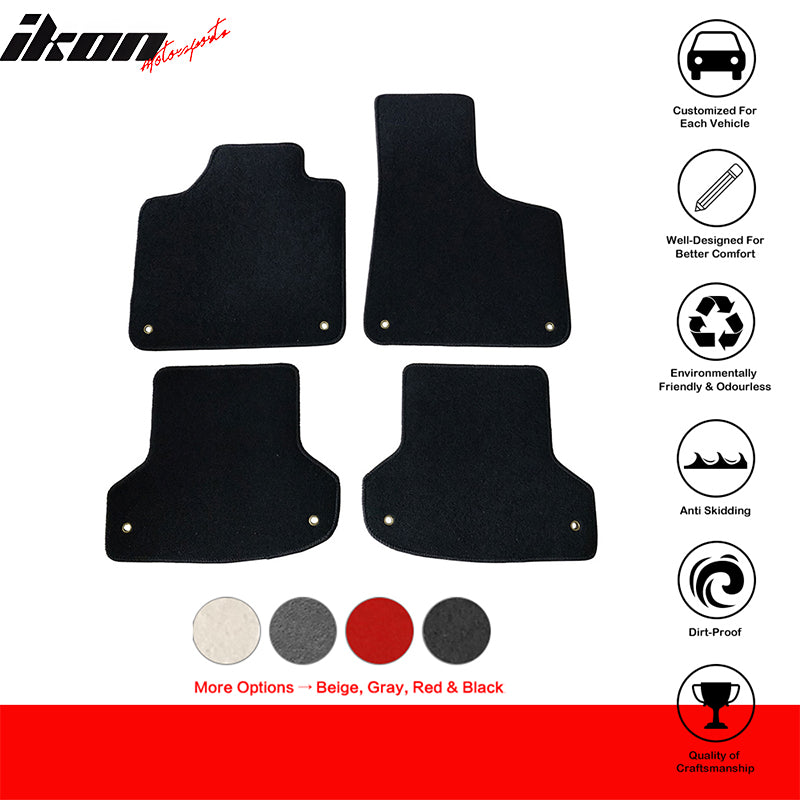 Car Floor Mat for 2006-2013 Audi A3 Black Car Front Rear  Nylon 4 PCS