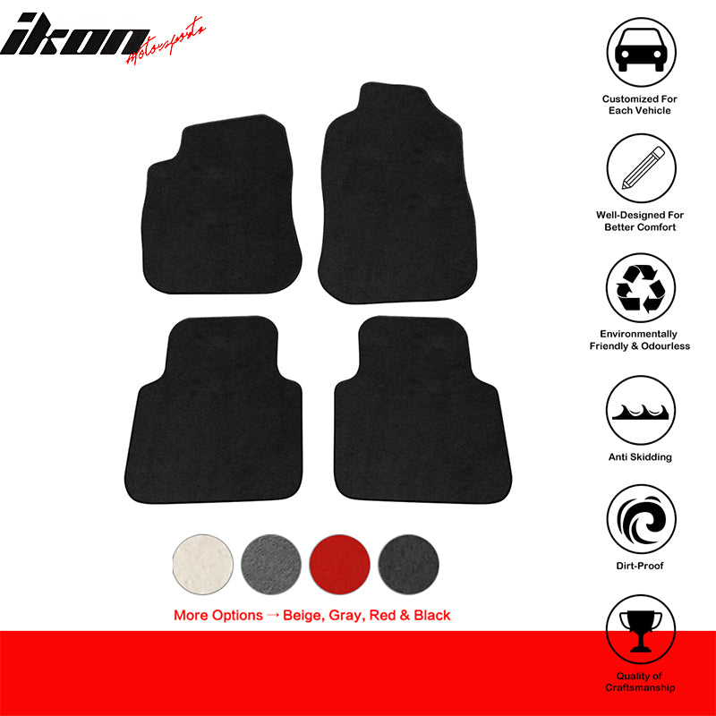 Car Floor Mat for 2000-2002 Saturn LS-Series Black Nylon Floor Mat