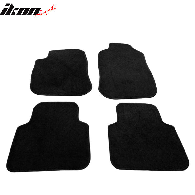 Fits 00-02 Saturn LS-Series 4-Door 4PCS Floor Mats Carpets Liner Black Nylon