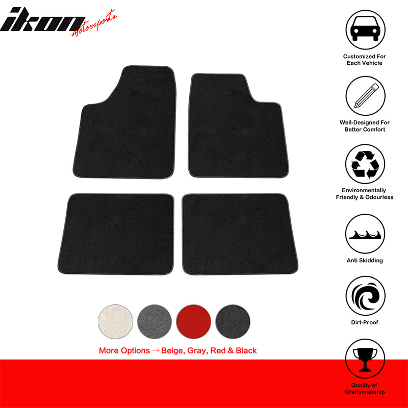 Car Floor Mat for 2000-2005 Chevy Impala Monte Carlo Black Nylon 4PCS