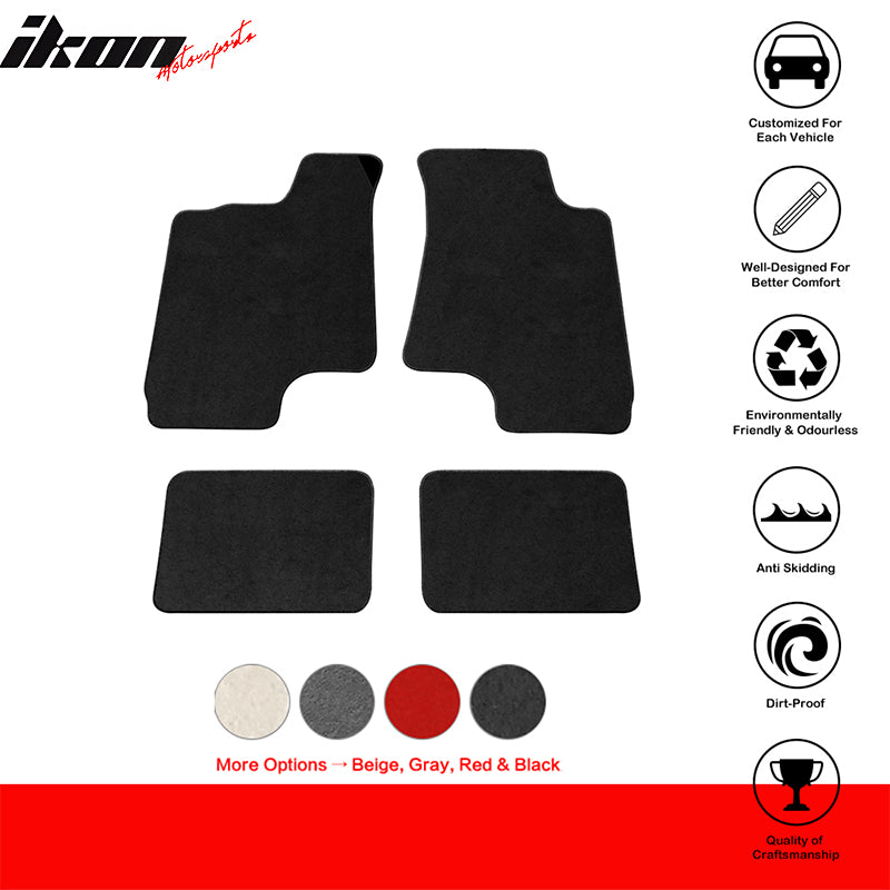 Car Floor Mat for 2000-2002 Saturn S-Series Black Nylon