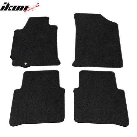 Floor Mats Carpet Compatible With 2007-2012 Nissan Altima 4 Door Front Rear Black Nylon Mats 4 Pieces Set