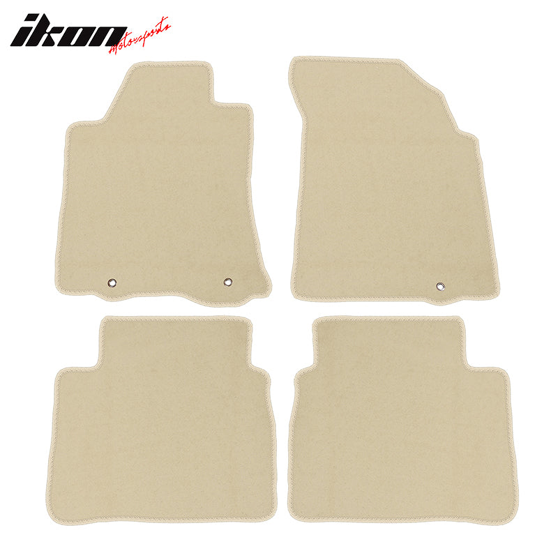 Floor Mats Compatible With 2013-2018 Nissan Altima, 4 PCS Nylon Front Carpets Flooring Protection Interior By IKON MOTORSPORTS, 2014 2015