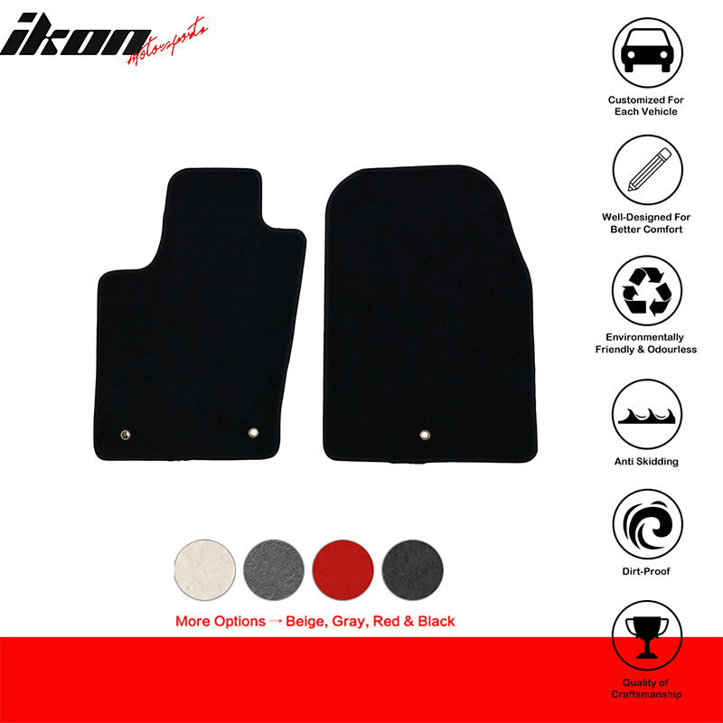 Car Floor Mat for 2011-2024 Dodge Durango Black Carpets Nylon 2PC