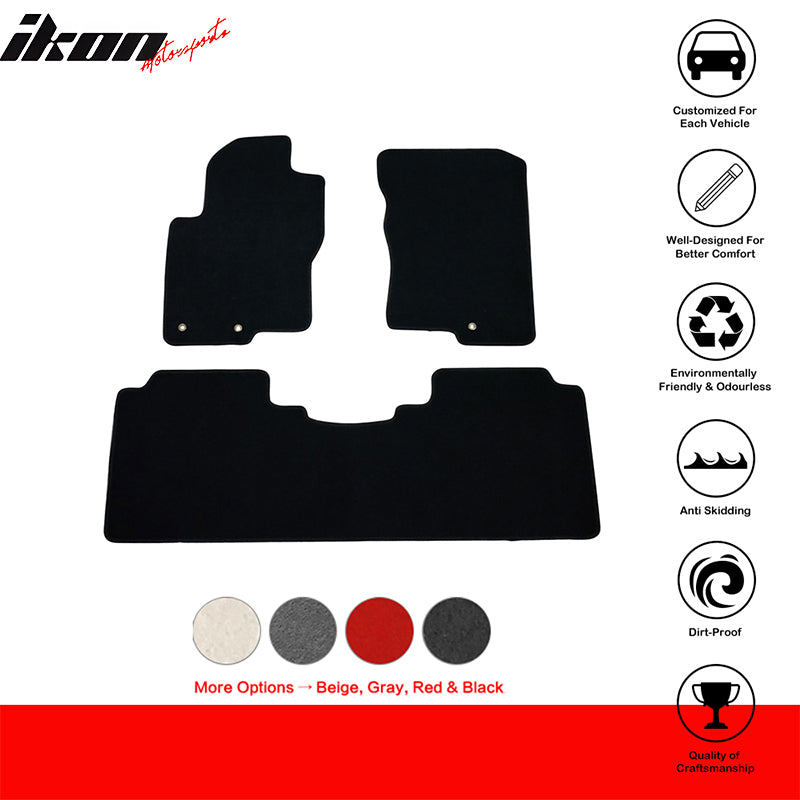 Car Floor Mat for 2011-2021 Nissan Frontier Crew Cab Nylon 3PC