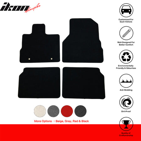 Floor Mats Compatible With 10-17 Chevy Equinox, Nylon Flooring Protection Interior Carpets by IKON MOTORSPORTS, 2011 2012 2013 2014 2015 2016