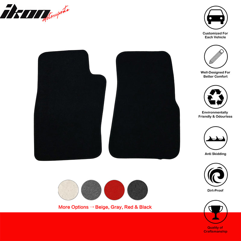 Car Floor Mat for 1996-2002 Ford Ranger Black Carpets Nylon 2Pc