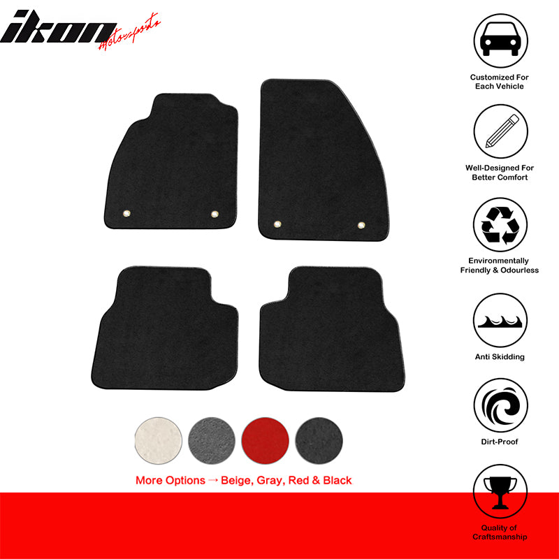 Car Floor Mat for 1998-2003 Chevrolet Malibu Black Nylon 4PC