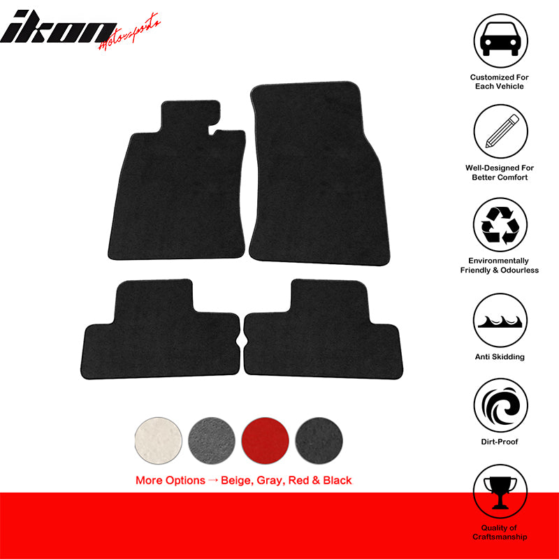 Car Floor Mat for 2002-2006 Mini Cooper Black Front Rear  Nylon 4PC