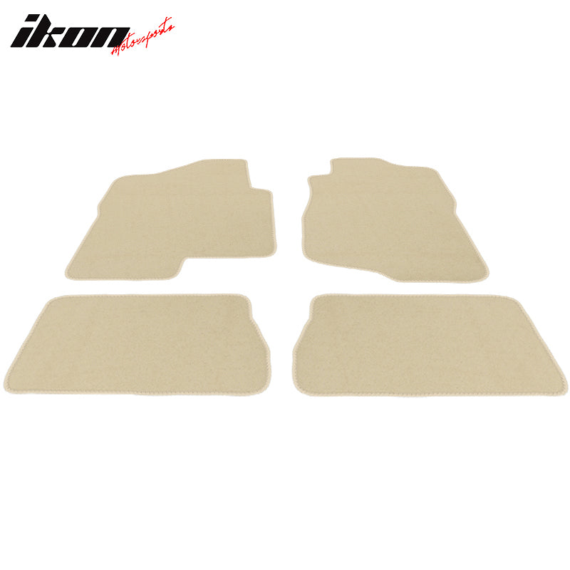 Floor Mats Compatible With 2007-2013 Chevy Silverado Sierra Tahoe Yukon, Nylon Flooring Protection Interior Carpets by IKON MOTORSPORTS, 2008 2009 2010 2011 2012