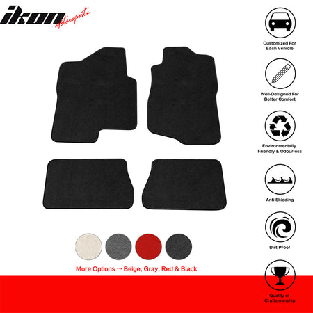 Floor Mats Compatible With 2007-2013 Chevy Silverado Sierra Tahoe Yukon, Nylon Flooring Protection Interior Carpets by IKON MOTORSPORTS, 2008 2009 2010 2011 2012