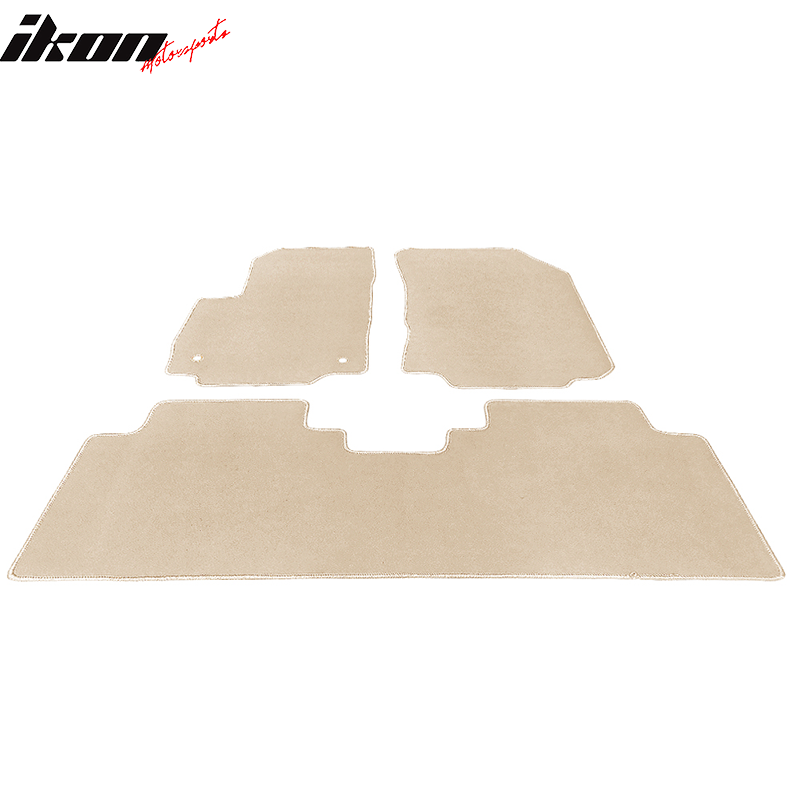 IKON MOTORSPORTS, Floor Mat Compatible With 18-20 Chevy Equinox, All Seasons Weather Interior Mats Carpet 3PC Set Polyester, 2019