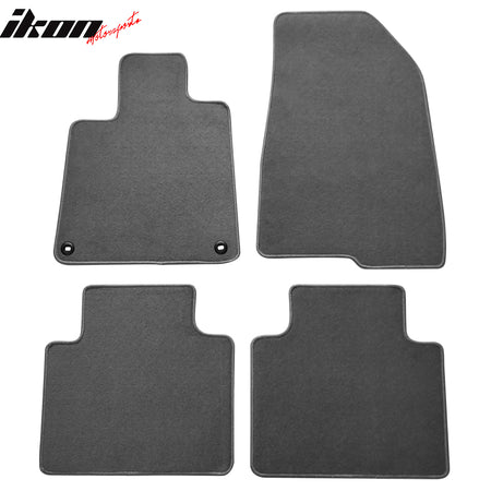 IKON MOTORSPORTS, Floor Mats Compatible With 2018-2022 Honda Accord, Nylon Carpet Front & Rear 4PC Set, 2019 2020