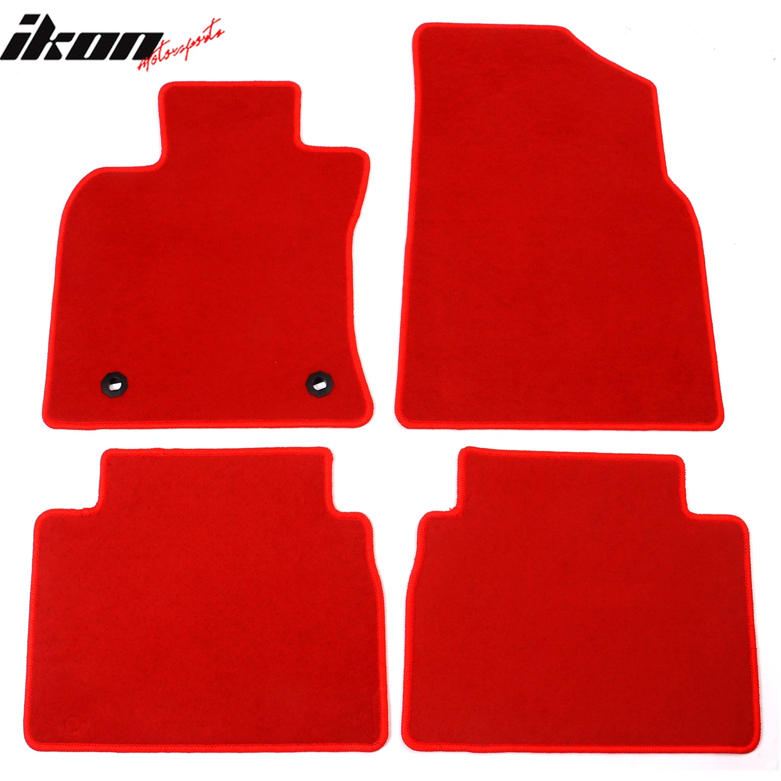 IKON MOTORSPORTS, Floor Mats Compatible With 2018-2023 Toyota Camry, Nylon Carpet Front & Rear 4PC Set, 2019 2020