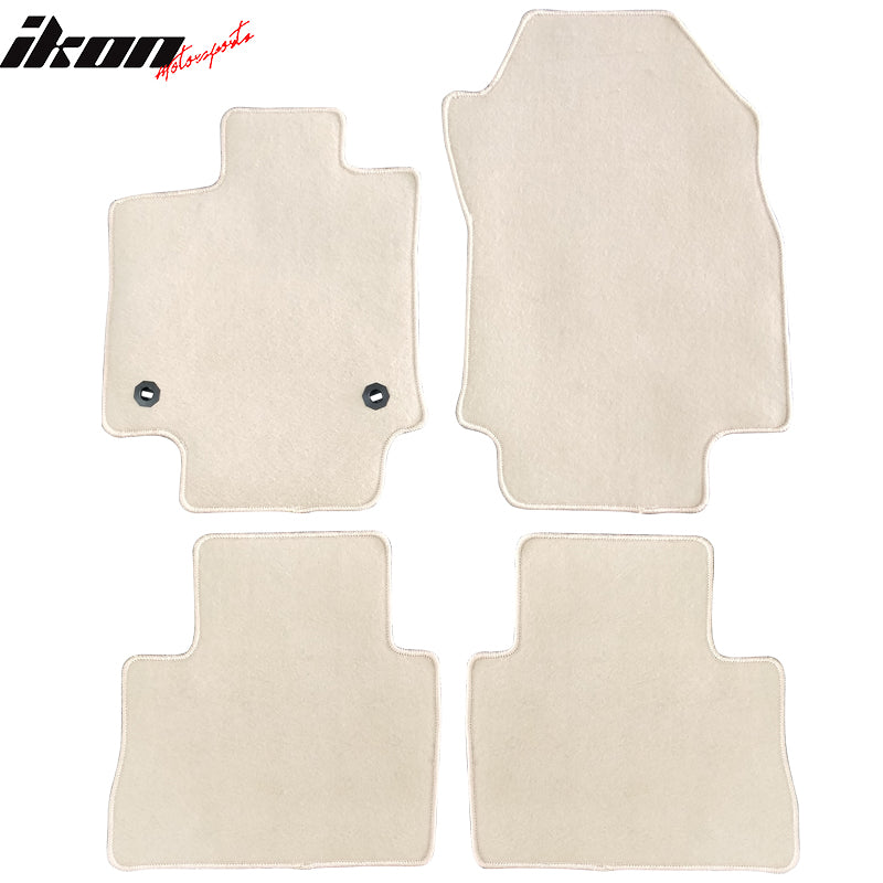 IKON MOTORSPORTS, Floor Mats Compatible With 2019-2023 Toyota RAV4, Nylon Carpet Front & Rear 4PC Set, 2020