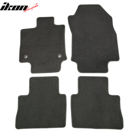 IKON MOTORSPORTS, Floor Mats Compatible With 2019-2023 Toyota RAV4, Nylon Carpet Front & Rear 4PC Set, 2020