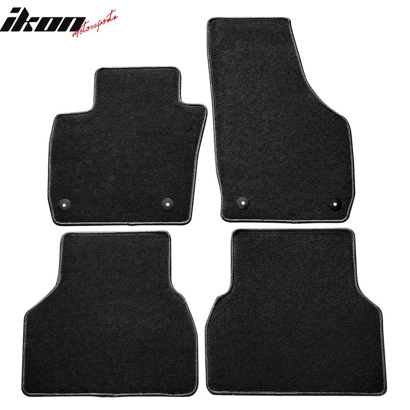 IKON MOTORSPORTS, Floor Mat Compatible With 2015-2018 Audi Q3, All Seasons Weather Interior Nylon Mats Carpet 4PC Set