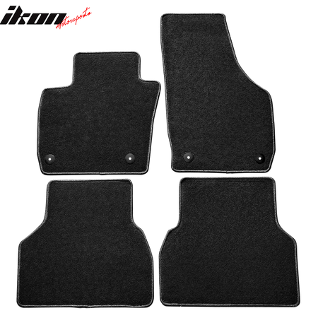 IKON MOTORSPORTS, Floor Mat Compatible With 2015-2018 Audi Q3, All Seasons Weather Interior Nylon Mats Carpet 4PC Set