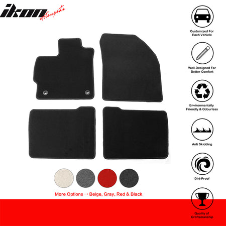 IKON MOTORSPORTS, Floor Mats Compatible With 2012-2015 Toyota Prius, Nylon Car Carpets Liner 4PC