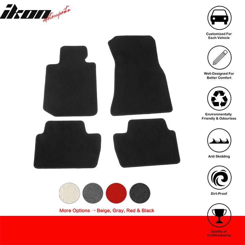 IKON MOTORSPORTS, Floor Mats Compatible With 2022-2023 BMW 2 Series 230i & M240i Coupe Only 2DR, Nylon Anti-slip Carpets 4PCS