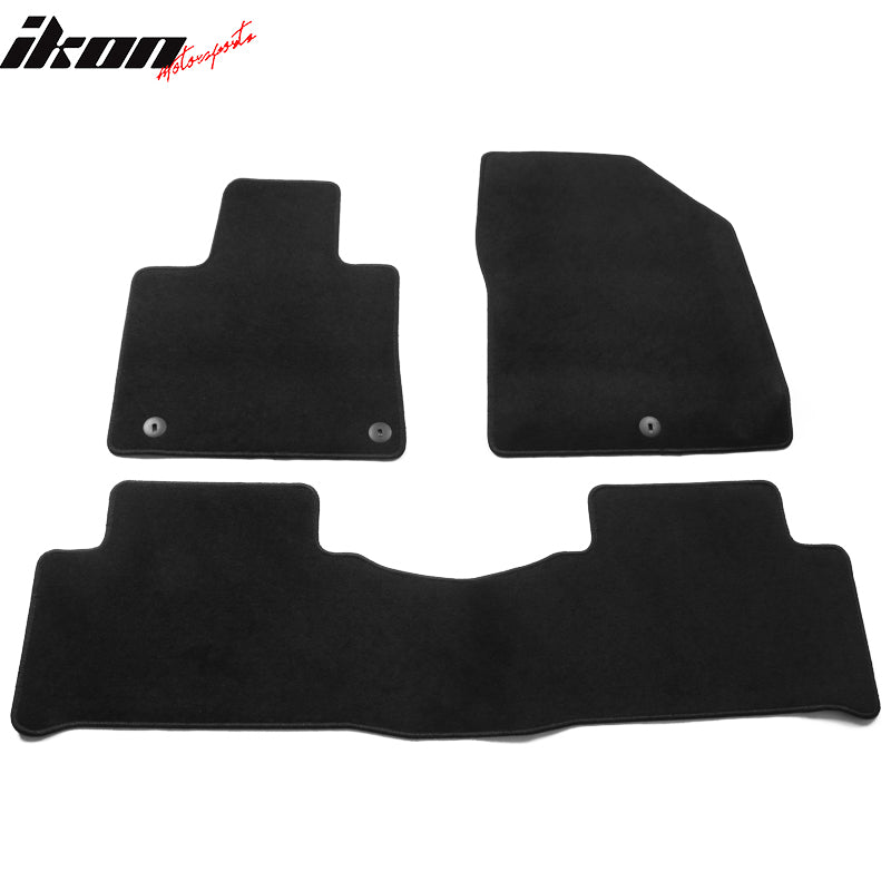 Fits 21-25 Kia Sorento 4-Door Front & Rear Floor Mats Carpet Nylon 3PCS