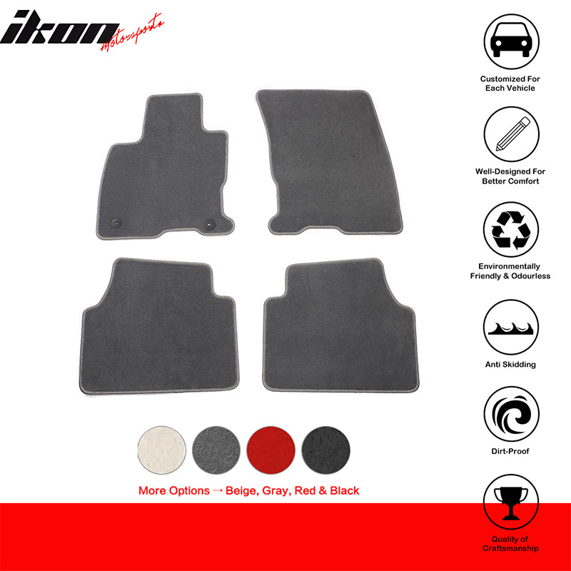 Fits 20-23 Ford Escape Anti-Slip Front Rear Floor Mats Carpet Nylon 4PCS