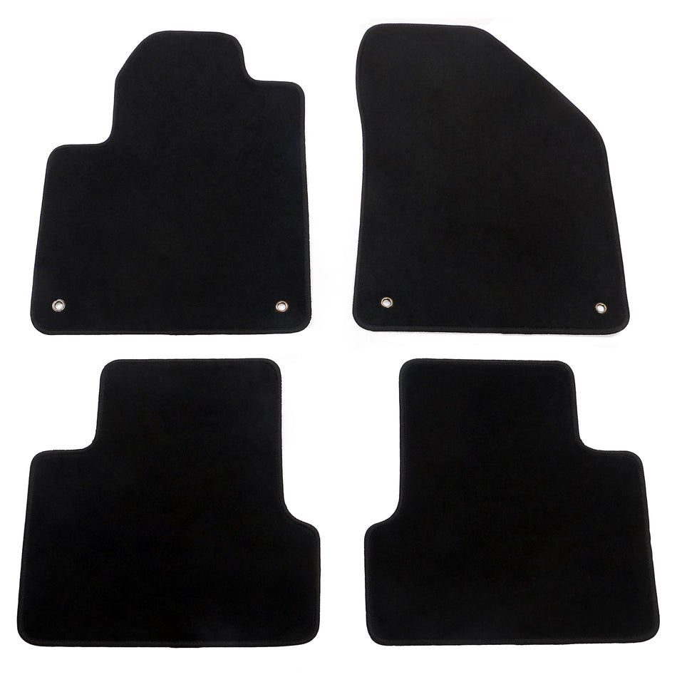 IKON MOTORSPORTS, Nylon Car Floor Mats Compatible with 2014-2023 Jeep Cherokee 4DR, OE Style Full Set