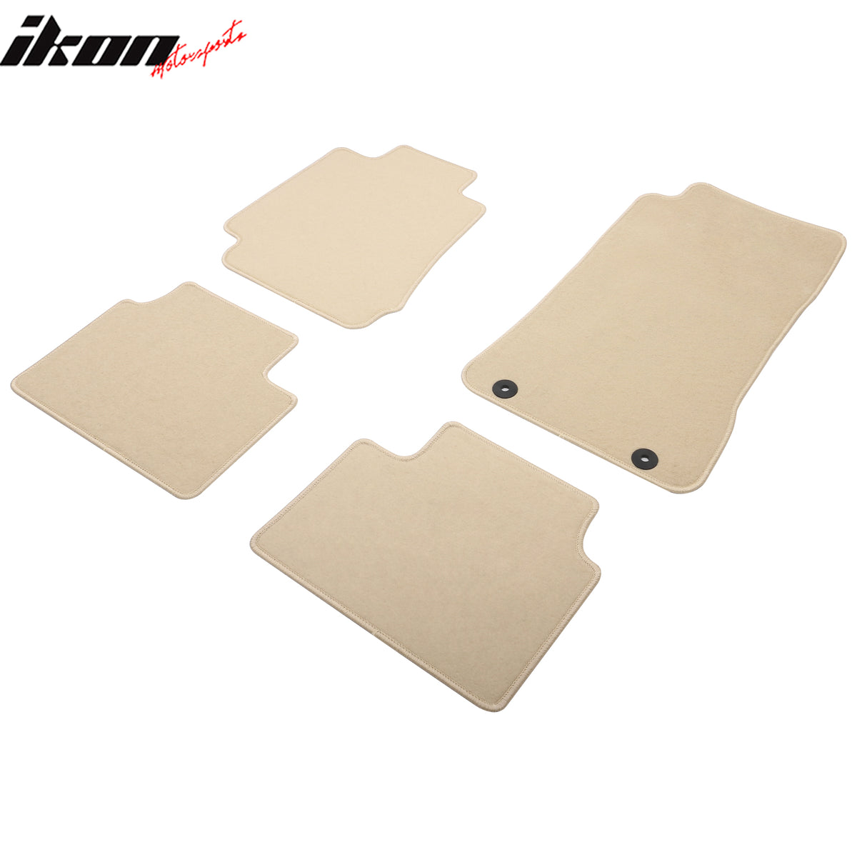 Fits 17-24 Alfa Romeo Giulia Anti-Slip Front Rear Floor Mats Nylon 4PCS - Beige