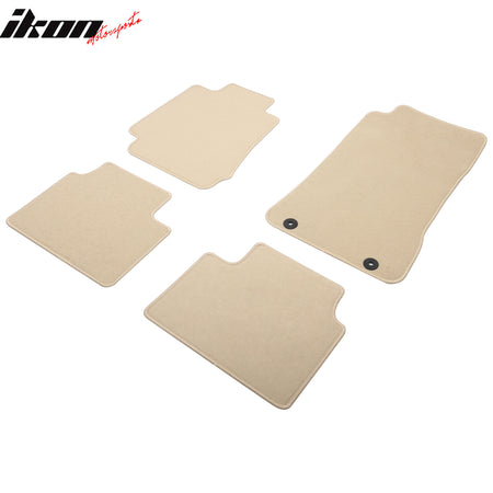 Fits 17-24 Alfa Romeo Giulia Anti-Slip Front Rear Floor Mats Nylon 4PCS - Beige