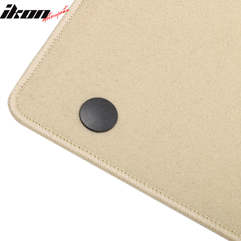 Fits 17-23 Nissan Armada QX80 Anti-Slip Front Rear Floor Mats Nylon 3PCS - Beige