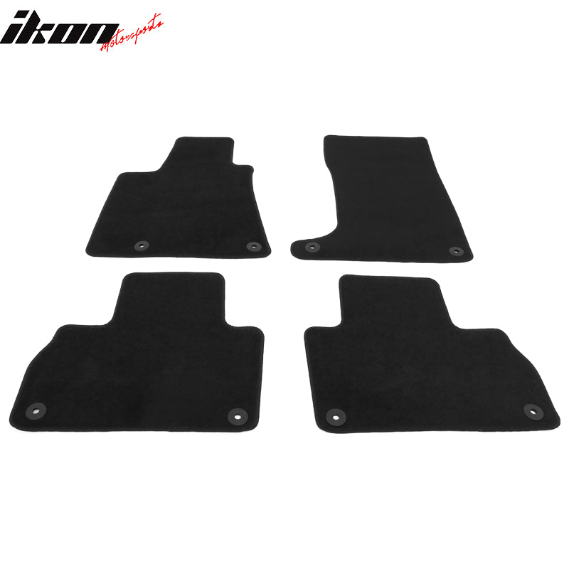 Fits 17-23 Maserati Levante 4PCS Car Front Rear Floor Mats Carpets Nylon Black