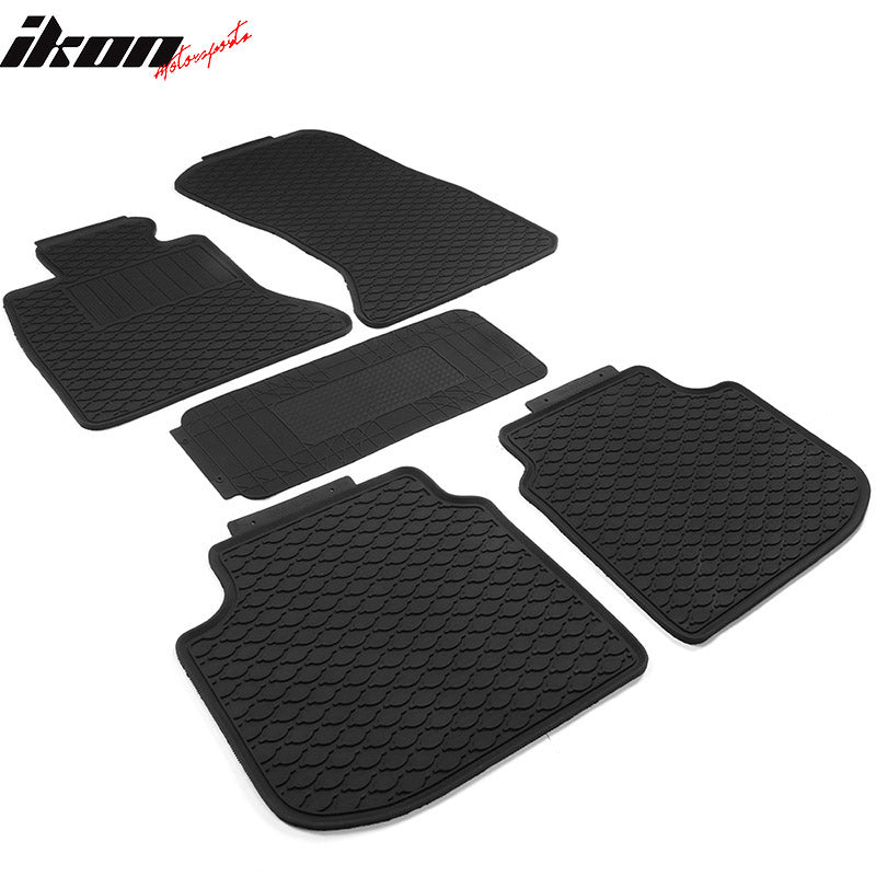 11-16 F10 Sedan Heavy Duty Black Latex Floor Mats Front & Second Row FOR: (BMW)