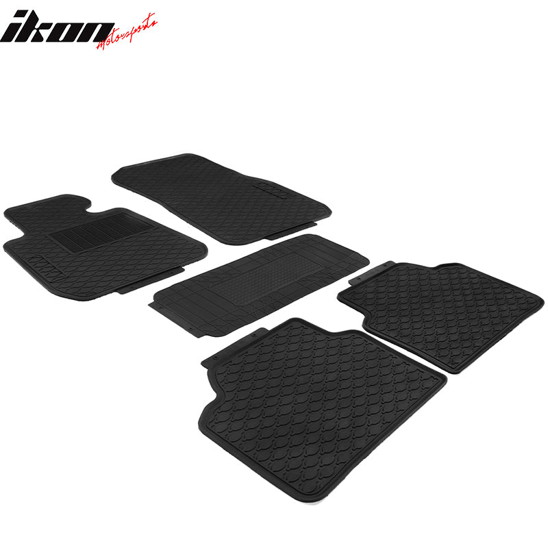 12-18 F30 Sedan Heavy Duty Black Latex Floor Mats Front & Second Row FOR: (BMW)