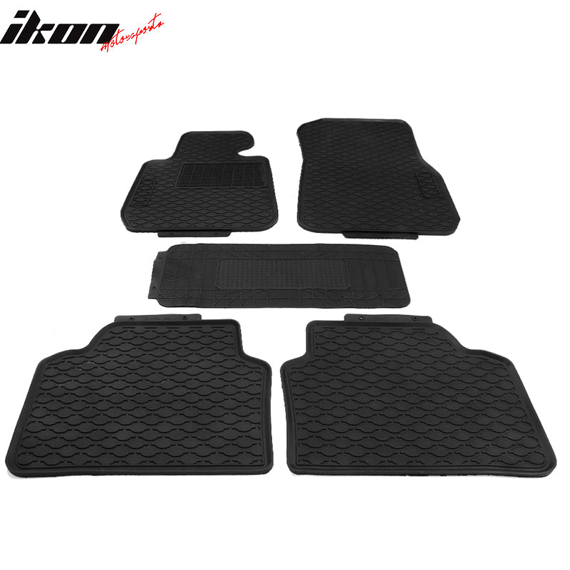 12-18 F30 Sedan Heavy Duty Black Latex Floor Mats Front & Second Row FOR: (BMW)