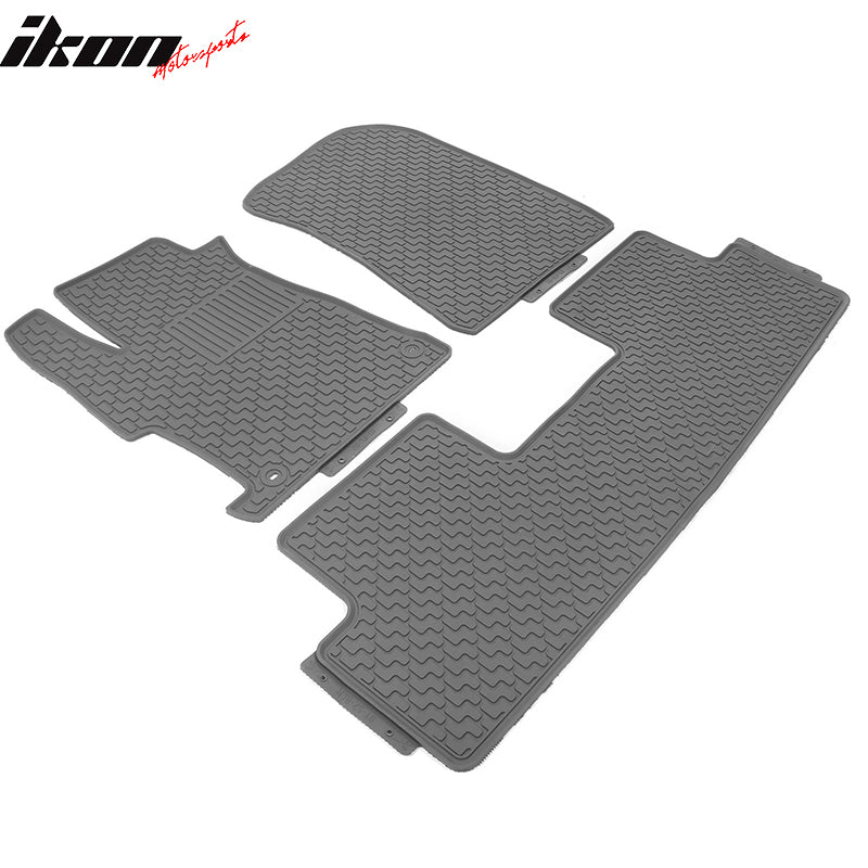 Fits 12-15 Civic Sedan Heavy Duty Latex Floor Mats Front & Second Row