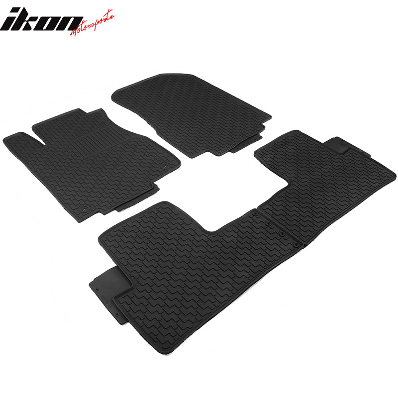 Car Floor Mat for 2012-16 Honda CR-V CRV Black Front Second Row Latex