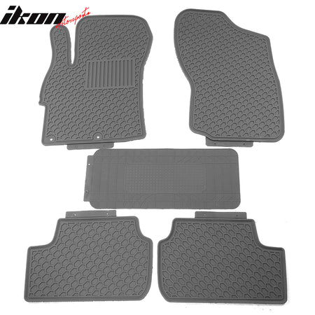 Fits 08-17 Mitsubishi Lancer Heavy Duty Latex Floor Mats Front Second Row