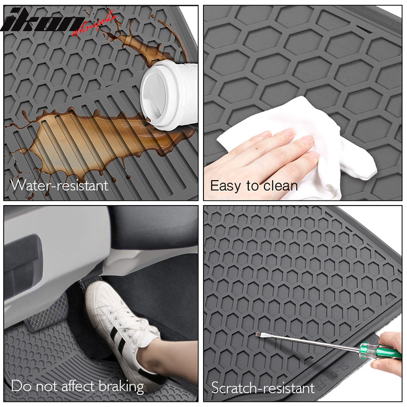 Fits 14-19 Toyota Corolla Latex Floor Mats All Weather Car Carpets Liner