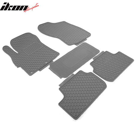 Fits 08-17 Mitsubishi Lancer Heavy Duty Latex Floor Mats Front Second Row