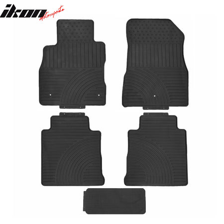 Fits 18-24 Nissan Kicks 5PC Heavy Duty Black Latex Floor Mats All Weather Carpet