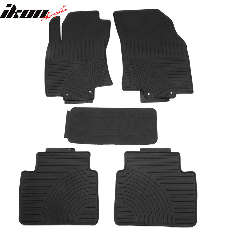 Floor Mats Compatible With 2014-2020 Nissan Rogue, Latex Rubber Carpets By IKON MOTORSPORTS