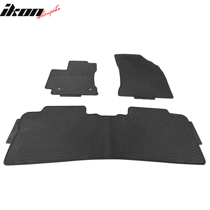 Latex Rubber Floor Mats Compatible With 2014-2019 Toyota Corolla By IKON MOTORSPORTS