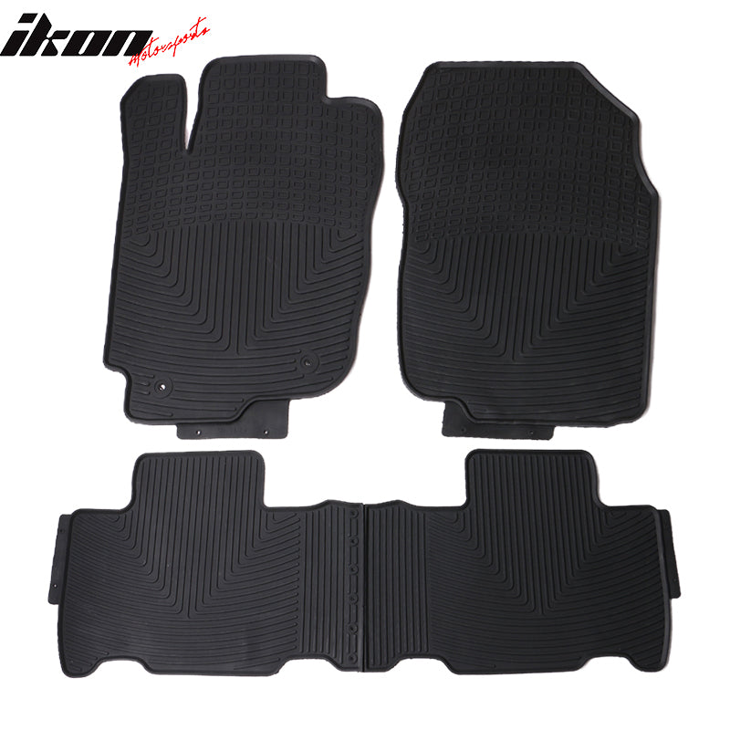 Fits 13-18 Toyota RAV4 XA40 Latex All Weather Black Floor Mats & Cargo Tray