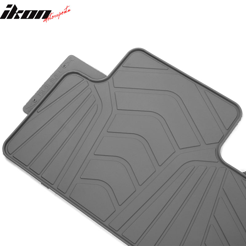 Fits 17-23 Tesla Model 3 Heavy Duty Latex Floor Mats Front and Second Row