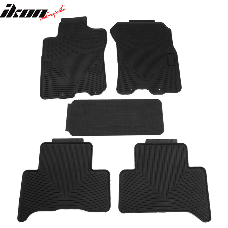 Floor Mats Compatible With 2007-2014 Toyota FJ Cruiser, Latex Rubber Carpets By IKON MOTORSPORTS