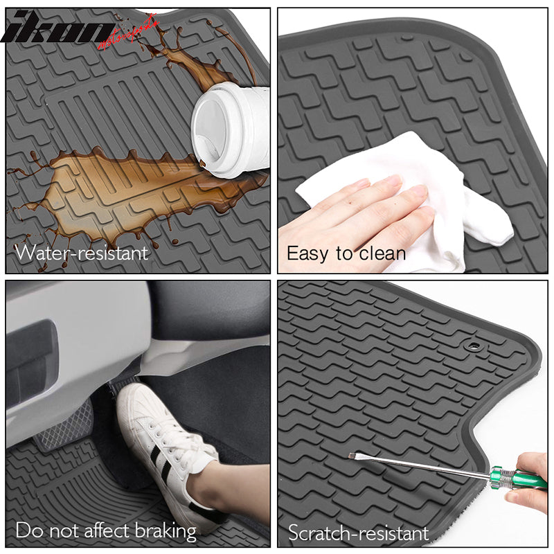 Fit 07-14 Toyota FJ Cruiser Heavy Duty Latex Floor Mats Front & Second Row