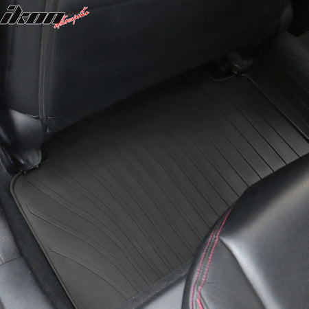 Fits 13-18 Nissan Altima Latex Car Floor Mats Liner All Weather Black Carpet 5PC